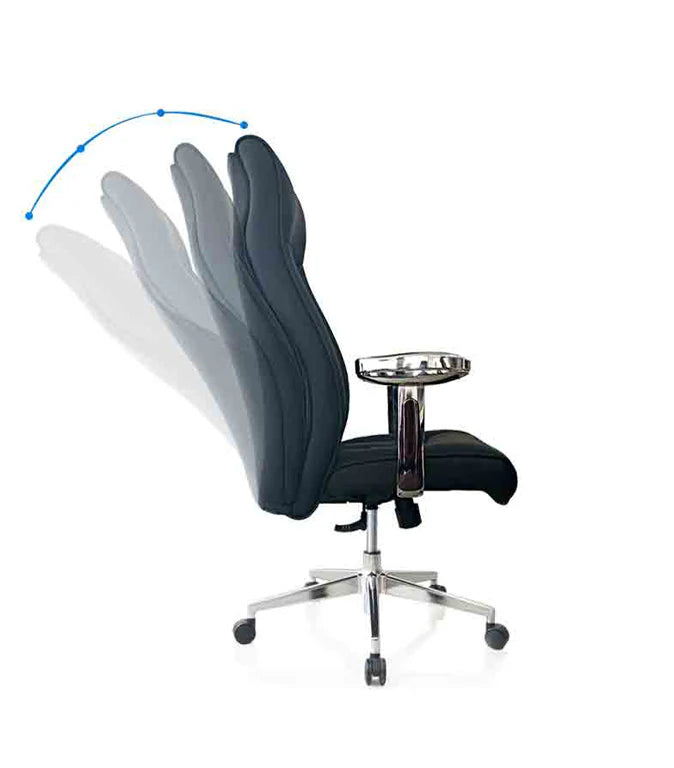 Chaise noir de Bureau Exécutive à Dossier Haut – Similicuir avec Fonction Inclinable